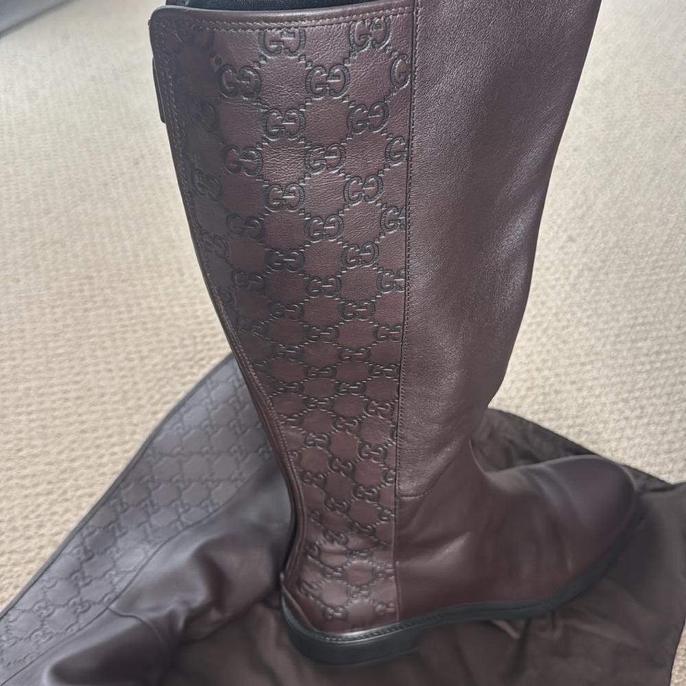 New in dust bag: Gucci riding boots leather size 12 - Picture 4 of 10